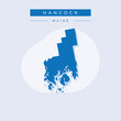 Vector illustration vector of Hancock map Maine