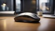 Computer mouse on a desk closeup shot