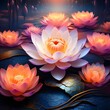 water lily flowers blooming