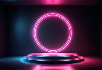 Wall Mural - glowing neon lights