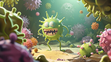 funny virus background