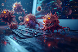 Fototapeta  - funny computer virus