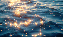 Water Surface With Light Reflections And Gentle Waves, Generative AI