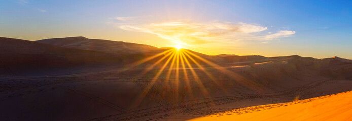 Sticker - sunset on the dunes of Merzouga