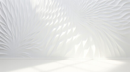 Abstract white light on wall background for display product. Mockup with blank empty scene concept with Generative Ai.