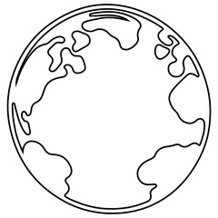 eco earth planet icon doodle black circle of globe world environment day hand draw outline logo conc