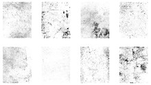Set Of Grunge Textures. Vector Distress Overlay Textures. Abstract Vector Background In Black And White Color.