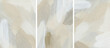 Abstract neutral art background set. Creative hand drawn painting on canvas. Artistic texture with paint brush strokes