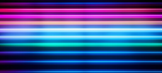 Poster - Futuristic digital data transfer background banner wallpaper illustration - Colorful pink blue glowing lines, 3d abstract neon lights, abstract texture