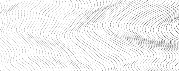 Halftone monochrome background with flowing dots