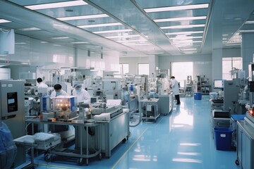 data scientists work in a modern office of a technology company on the development of a quantum comp