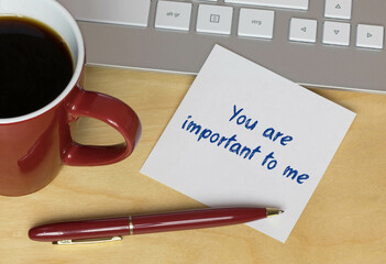 Wall Mural - You are important to me	