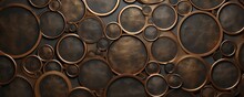 Bronze Repeated Circle Pattern