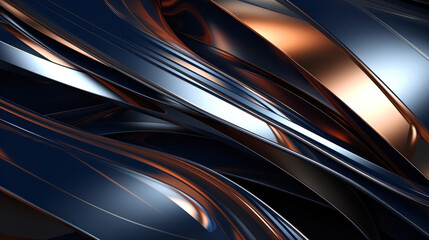  Abstract metal background in dark blue and copper color as wallpaper illustration