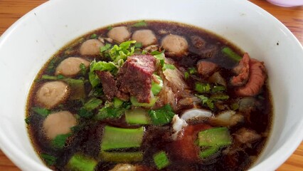 Wall Mural - Super delicious noodle with braised beef and meat ball