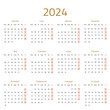 Simply calendar for 2024