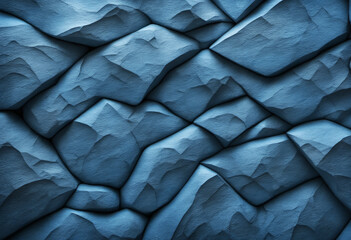 Sticker - Blue rock texture. Close-up. Toned stone background with copy space for design.