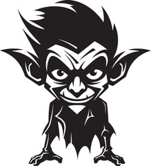 Sticker - WickedWhimsy Evil Goblin Vector GoblinGrotesque Cartoon Iconic Design