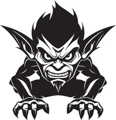 Sticker - CreepyCreature Full Body Goblin Symbol DiabolicalDwarf Cartoon Evil Goblin