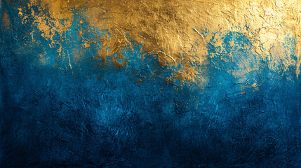 Wall Mural - Abstract blue gold background, abstract blue texture with gold splash, blue luxury background concept illustration