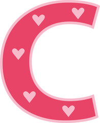 valentine's day letter uppercase c