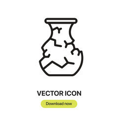 Leinwandbilder - Vase icon vector. Linear-style sign for mobile concept and web design. Vase symbol illustration. Pixel vector graphics - Vector.	