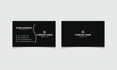 Wall Mural - Visiting card design simple clean & professional template card  by pattern, vactor file template card design.