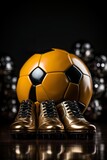 Fototapeta Sport - golden soccer ball