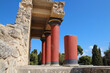 ruined minoan palace (knossos) closed to heraklion in crete in greece