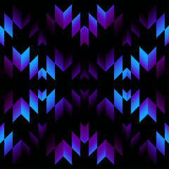 Aufkleber - Colorful Aztec Fabric, Wallpaper and Home Decor. Abstract seamless tileable pattern. Triangles aztec background. Vector image.