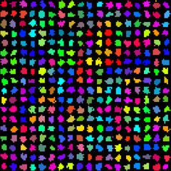 Aufkleber - Colored pixel wave seamless pattern. Vector pixel art pattern