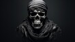 Monochromatyczne black skull hipster czaszki chmury image Ai generated art