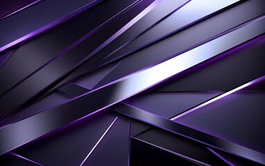 Poster - silver and purple gradient geometric shape background. generative ai