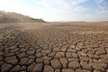 Dry Lake Bed Due To Severe Drought In Turkey