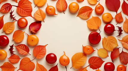 Poster - autumn leaves frame