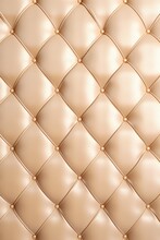 Seamless Light Pastel Gold Diamond Tufted Upholstery Background Texture