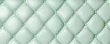 Fototapeta Sypialnia - Seamless light pastel mint diamond tufted upholstery background texture 