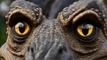 Close Up Of A Dinosaur Eye Dinosaur Eyes Varied In Size, Shape, And Color Depending On The Species And Their Lifestyle.  