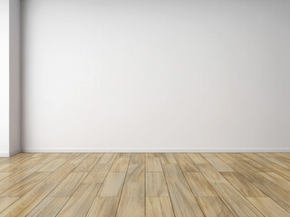 Canvas Print - empty room with wooden floor