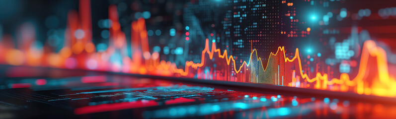 Stock market charts and diagrams background. Global marketing concept.