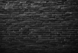 Fototapeta Desenie - Dark black anthracite damaged rustic brick wall texture banner panorama