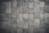 Fototapeta Łazienka - Old gray vintage shabby damask patchwork tiles stone concrete cement wall texture background banner