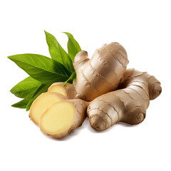 Wall Mural - ginger root on a white, png