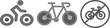 Bike icon set logo template - stock vector illustration clip art
