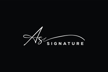 Wall Mural - AS initials Handwriting signature logo. AS Hand drawn Calligraphy lettering Vector. AS letter real estate, beauty, photography letter logo design.