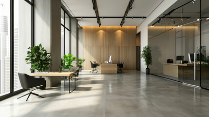 Wall Mural - The interior modern office minimalist