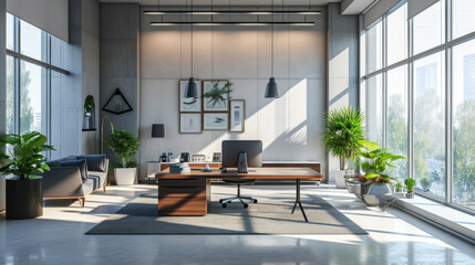 Wall Mural - The interior modern office minimalist