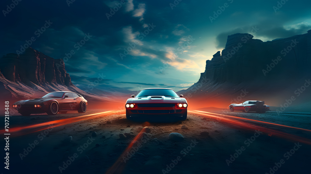 Sport car background with sleek design, capturing speed and power ...