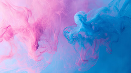 Wall Mural - Blue & pink smoke banner background