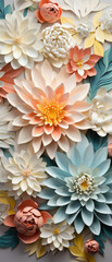 Wall Mural - Bring the charm of vintage floral patterns to your projects with this decorative design.